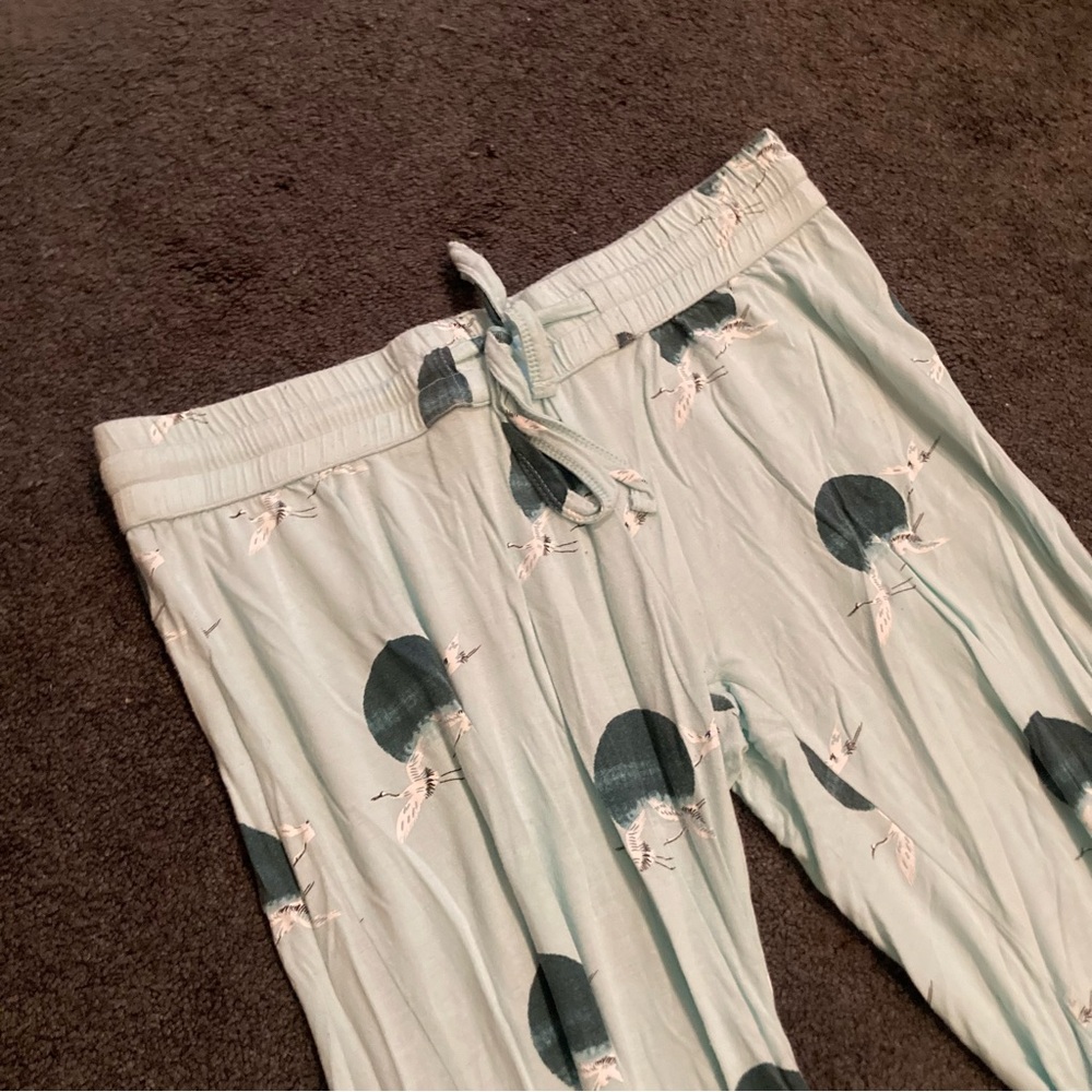 Kate Quinn the woods modal blue crane pajama pants